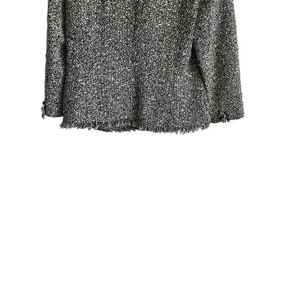 Peter Nygard‎ Women Jacket 12P Black Tweed Fringe Trim Metallic Thread Old Money - Picture 5 of 16